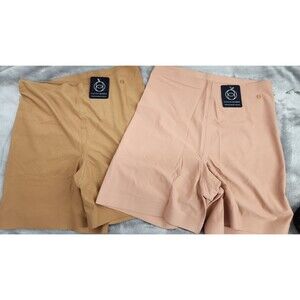 Evelyn & Bobbie Size 0-14 Sang Beige Slip Shorts NWT